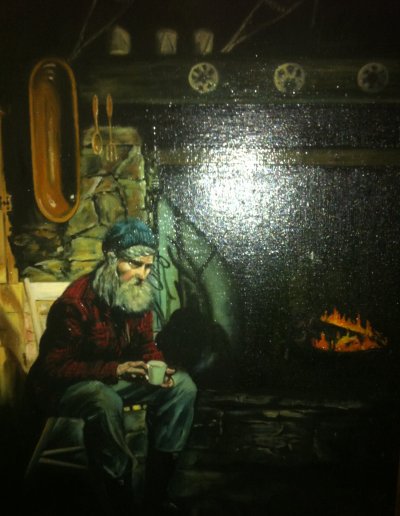 Old Man by Fireside